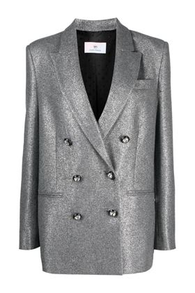 Metallic-effect double-breast blazer Chiara Ferragni | 75CBQ711N0210826